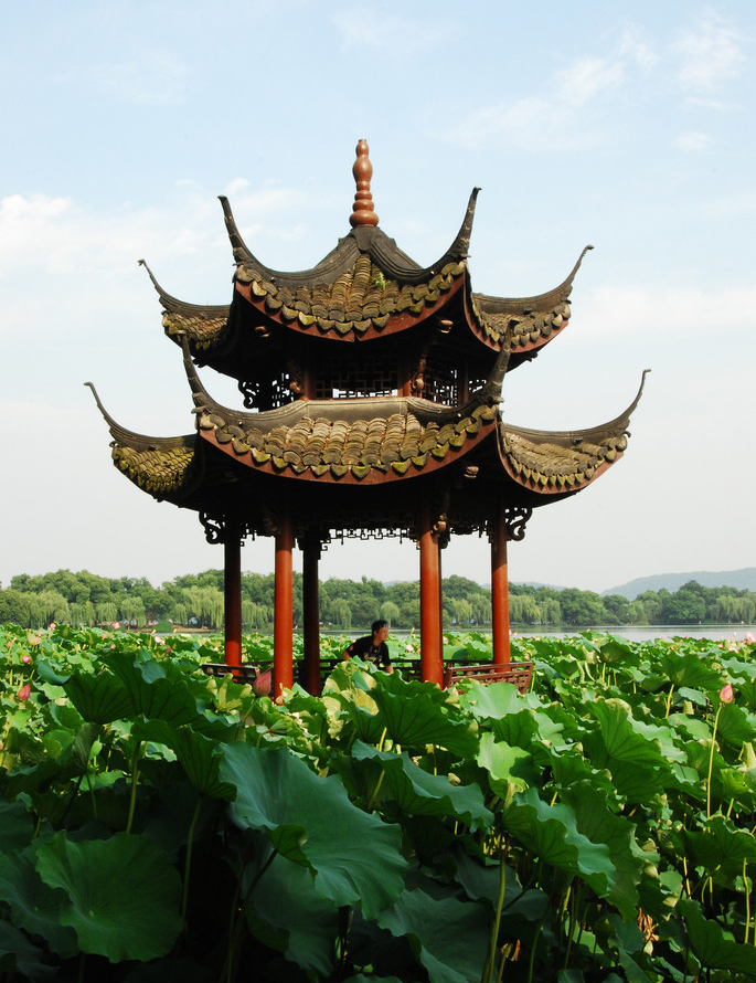 六角重樓涼亭