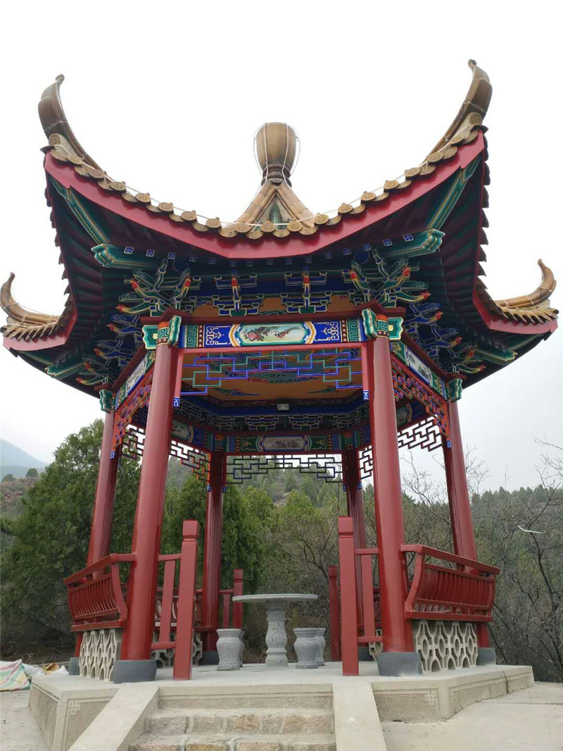 水泥六角亭